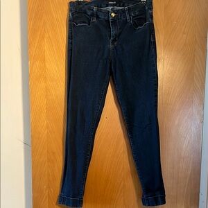 J Brand Dark Wash Skinny Denim with Cuffed Hem